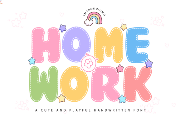 Cute Homework – Adorable Font for Playful Designs