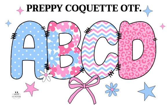 Preppy Coquette: A Nostalgic Typographic Journey