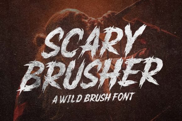 Scary Brusher: A Wild Brush Font for Creative Projects