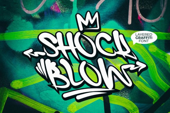 Shock Blow Graffiti Font for Bold Design